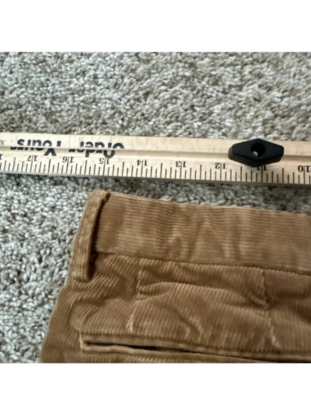 Polo Ralph Lauren Pants Men's Size 31x28 Slim Fit Corduroy Brown Flat Front